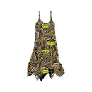 Made in Italy Zebra Print Slip Dress
