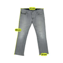 Armani Jeans Comfort Fit Gray Denim Jeans with HOG Eagle Back Patch