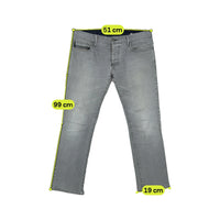 Armani Jeans Comfort Fit Gray Denim Jeans with HOG Eagle Back Patch