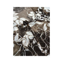Sheer Brown Floral Mesh Button-Front Top