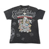 T-shirt Shiroi Neko em algodão com estampado de Caveira e Pinup