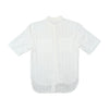 White Eyelet Pattern Button Up Shirt