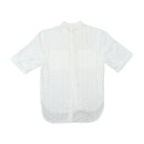 White Eyelet Pattern Button Up Shirt