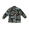 Vintage Abstract Print Fleece Jacket Made in Italy