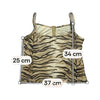 Tiger Print Ruched Hook-Front Cami Top