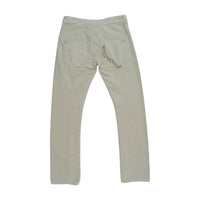 Marithé + François Girbaud Beige Embroidered Flap Pocket Five-Pocket Jeans