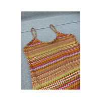 Chevron Zigzag Strappy Mini Dress