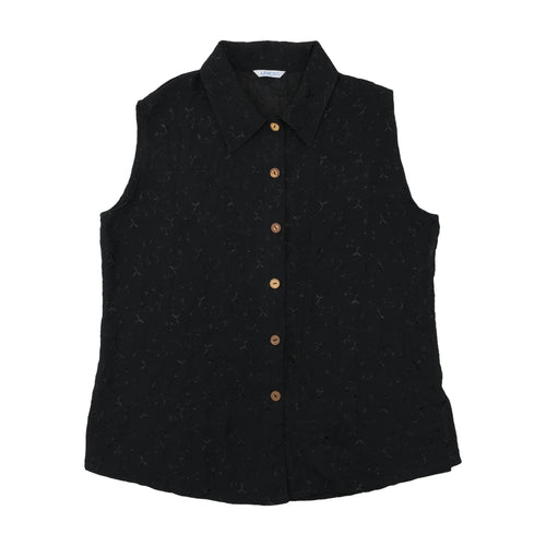 ARMONY All-Over Embroidered Pattern Snap-Front Vest Jacket