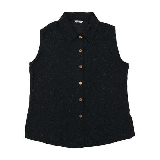ARMONY All-Over Embroidered Pattern Snap-Front Vest Jacket