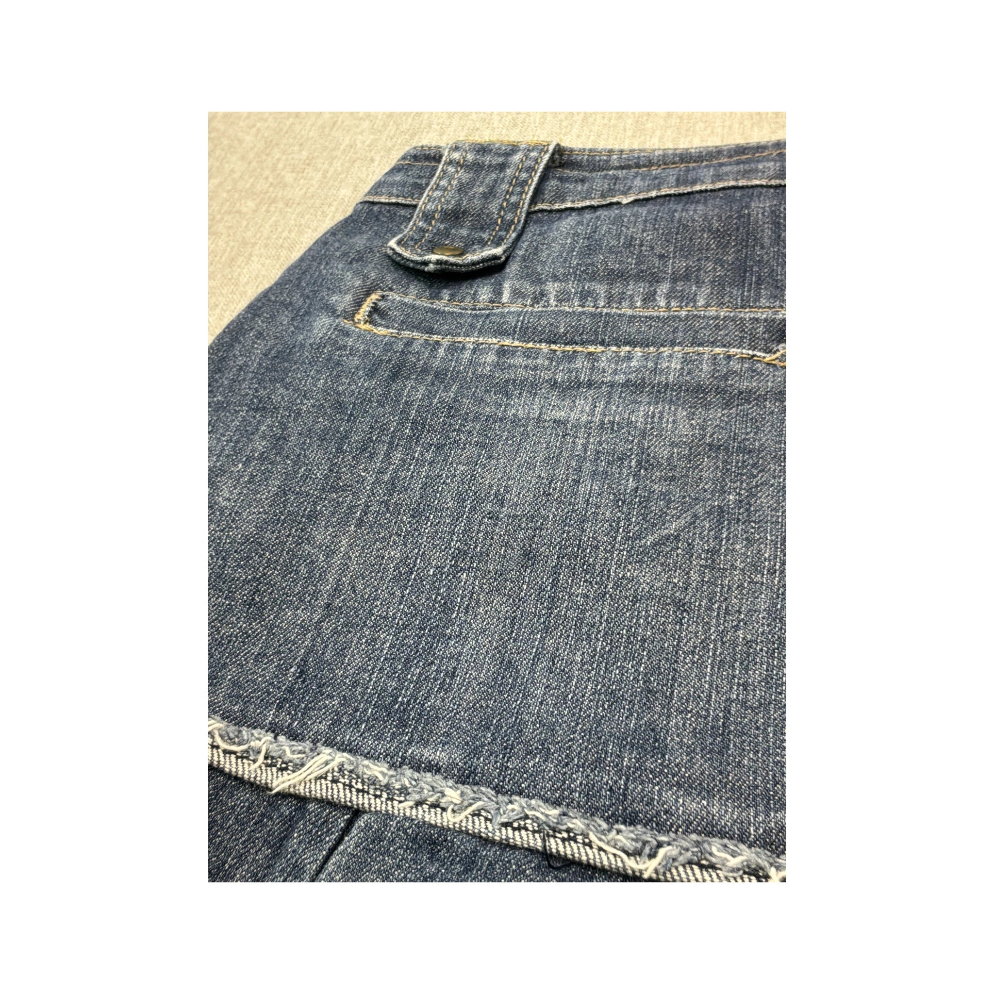 Cinque Blue Denim Pleated Mini Skirt