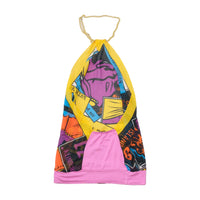 Vintage Pop Art Chain Strap Halter Tank Top