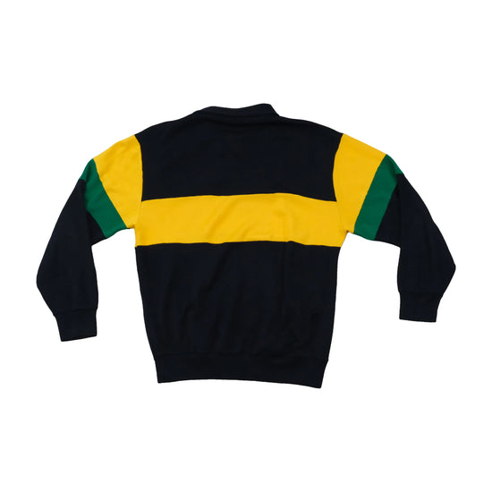 Vintage Color Block Rugby Style Cotton Shirt