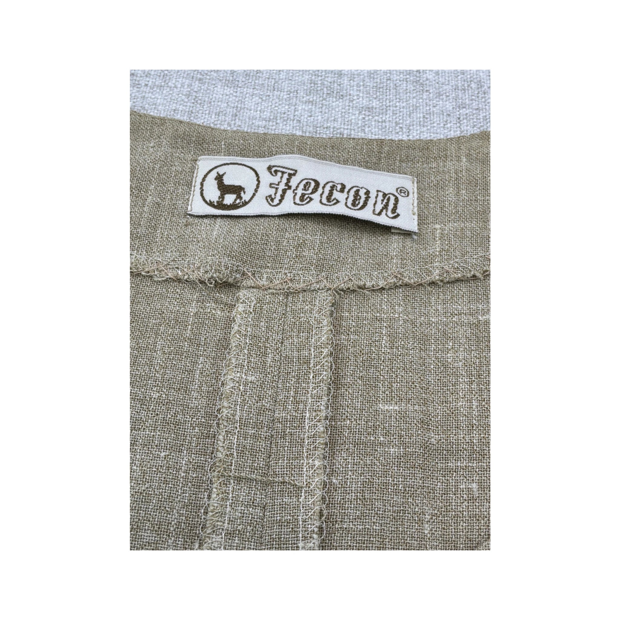 Fecon Linen Blend Sleeveless Tailored Jacket