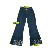 Siddharta Vintage Embroidered Cotton Flare Pants