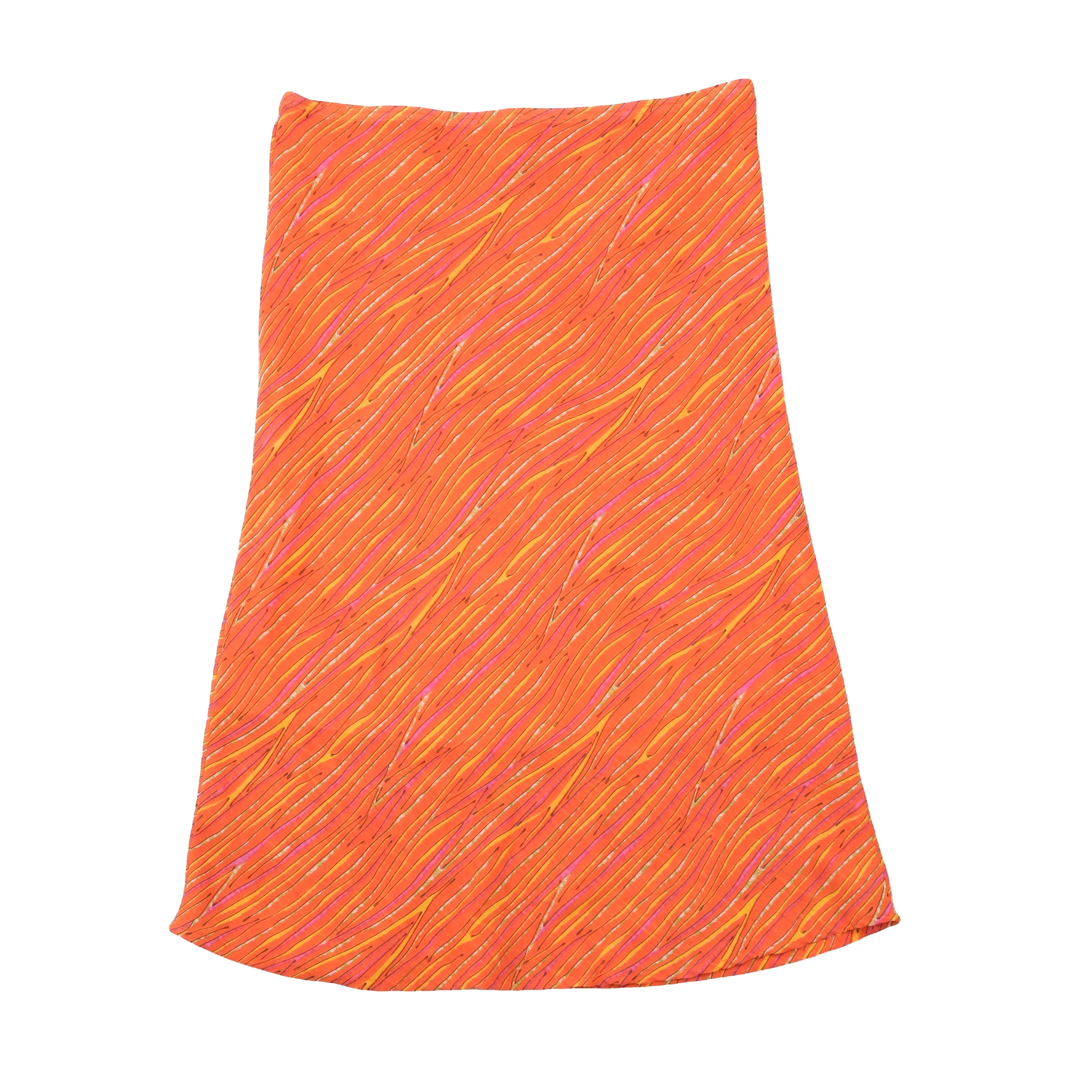 Saia Linha a Female laranja com estampado abstrato