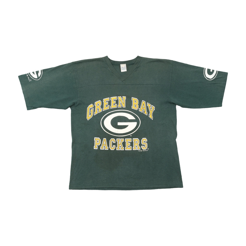 Vintage Green Bay Packers V-Neck NFL T-Shirt