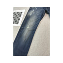 Diesel Distressed Repaired Washed Blue Cotton Denim Jeans
