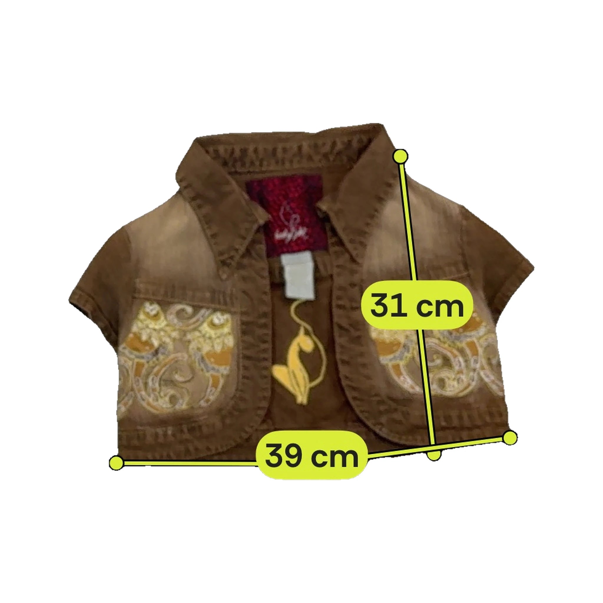 Baby Phat Embroidered Cropped Short Sleeve Jacket