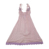 Floral Lace Trim Tie Strap Dress