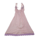 Floral Lace Trim Tie Strap Dress