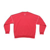 Camisola de gola Redonda adidas vintage vermelha em Mistura de algodão com Três riscas