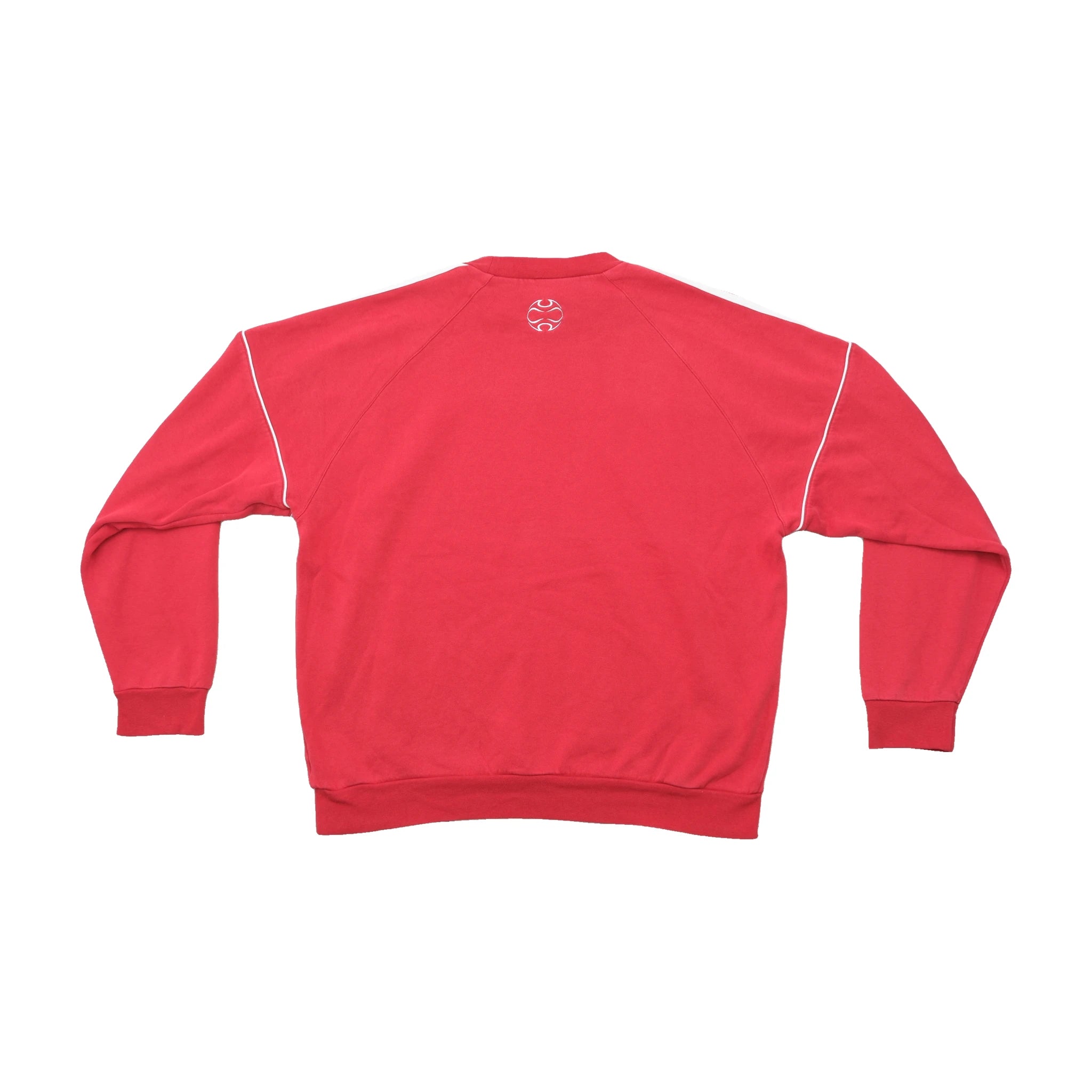 Camisola de gola Redonda adidas vintage vermelha em Mistura de algodão com Três riscas