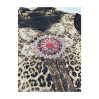 Multi-Patterned Brown Dress