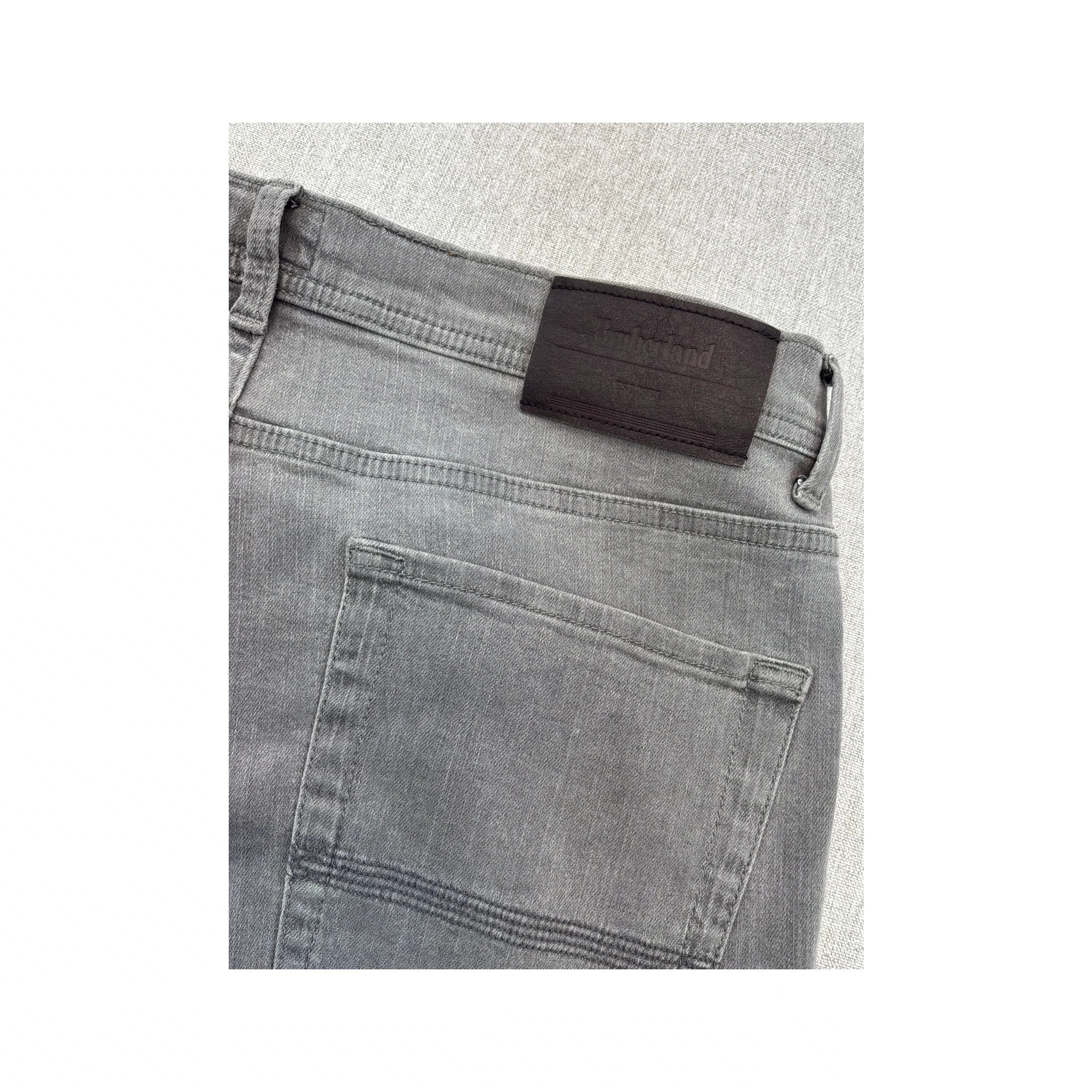 Timberland Gray Cotton Stretch Slim Straight Jeans
