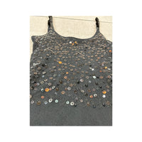 Y2K Black Sequin Cami Tank Top