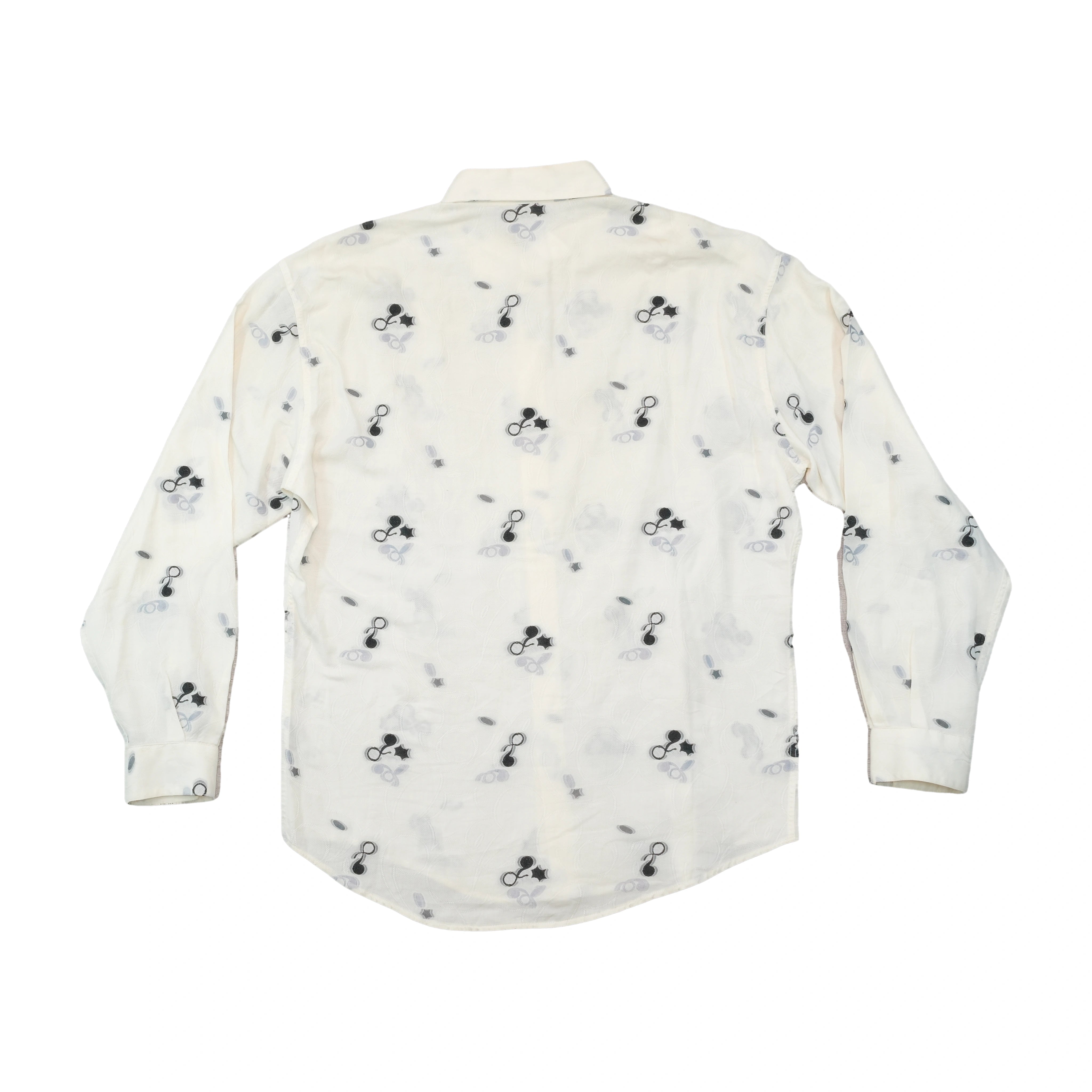 Gianni Versace Vintage Abstract Jacquard Button Up Shirt