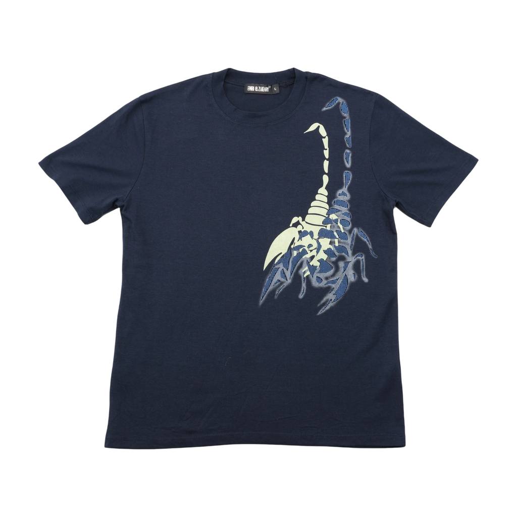 ENRI & ZHENYU Scorpion Skeleton Graphic Cotton Blend Shirt