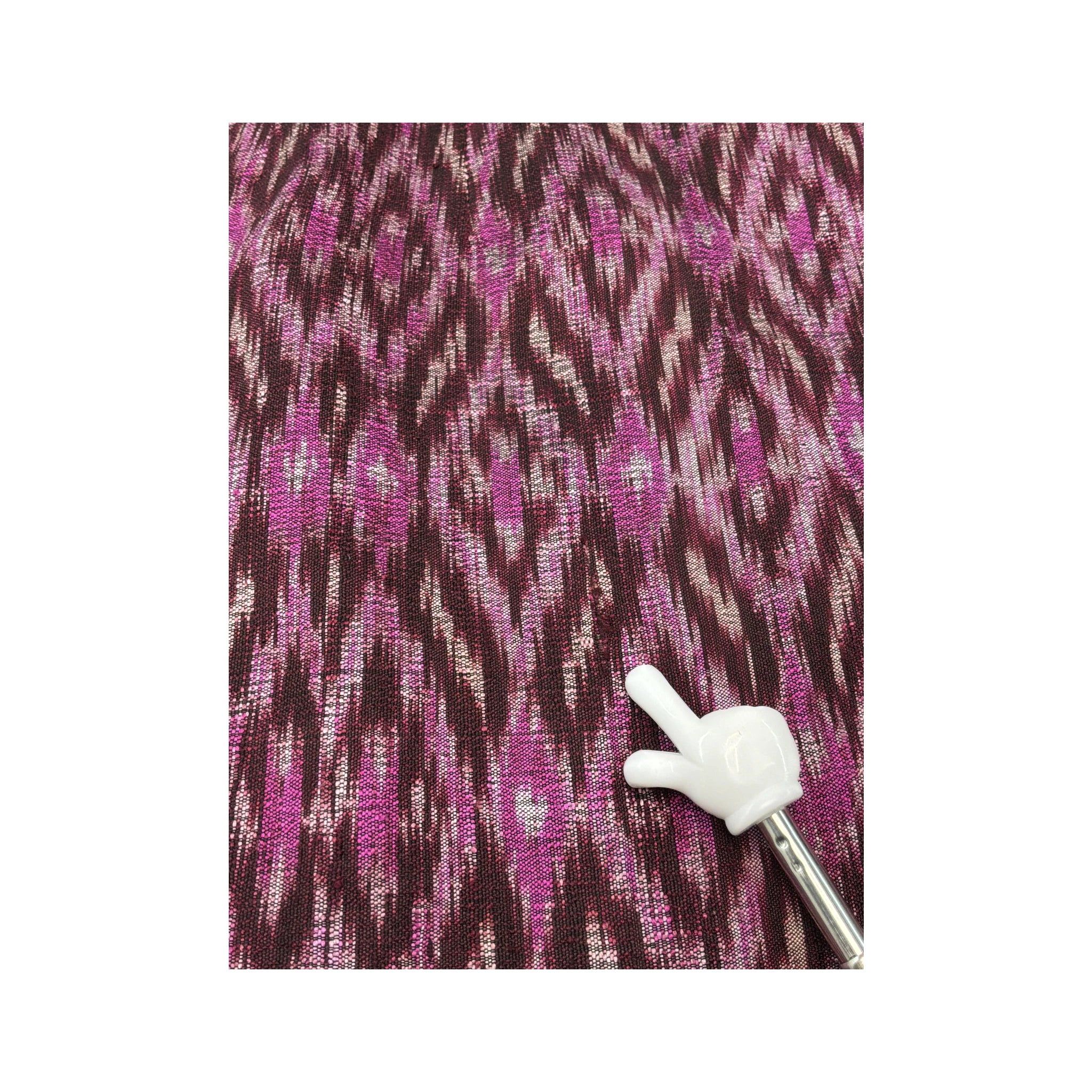 Vintage Handwoven Purple Thai Mudmee Ikat Pencil Skirt