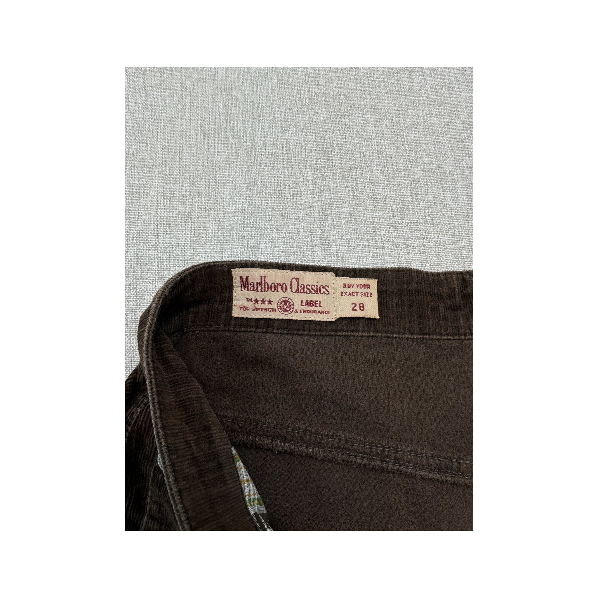 Marlboro Classics Brown Cotton Corduroy Straight Leg Pants
