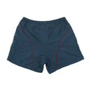 Retro Curved Contrast Piping Athletic Track Shorts