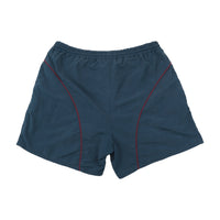 Retro Curved Contrast Piping Athletic Track Shorts