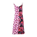 Pinko Floral Colorblock Slip Dress