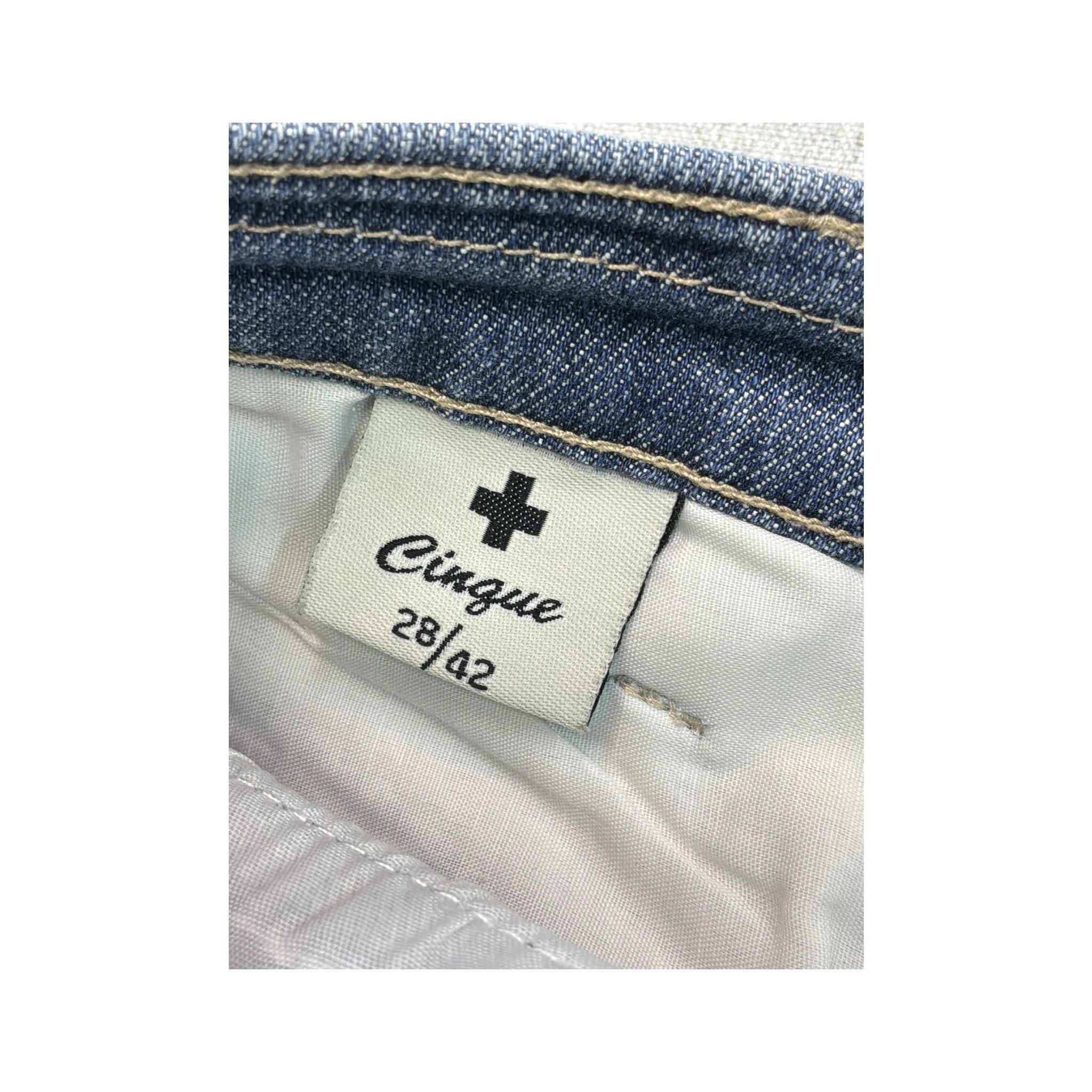 Cinque Blue Denim Pleated Mini Skirt