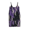 Baci & Abbracci Purple Abstract Floral Slip Dress