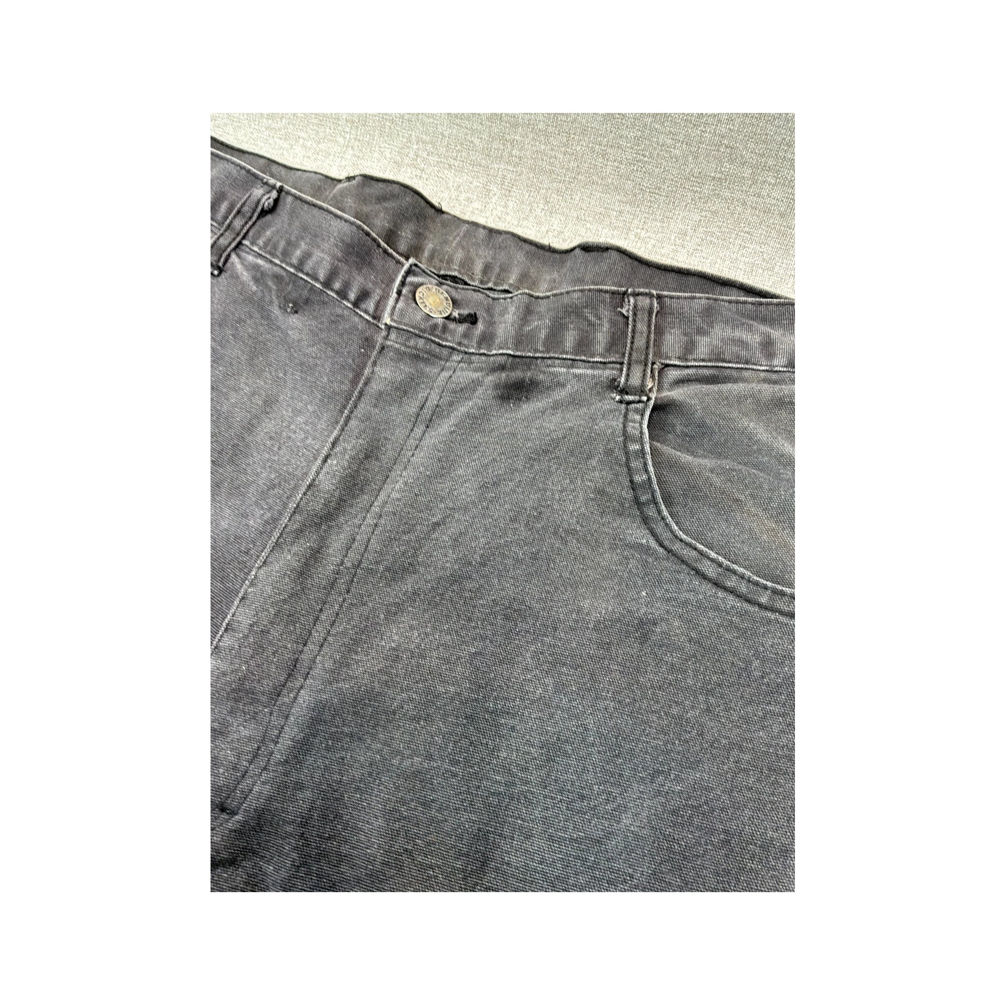 Calças de carpinteiro Dickies vintage pretas de trabalho
