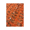 Orange & Brown Leaf Print Short Sleeve Button Up Shirt