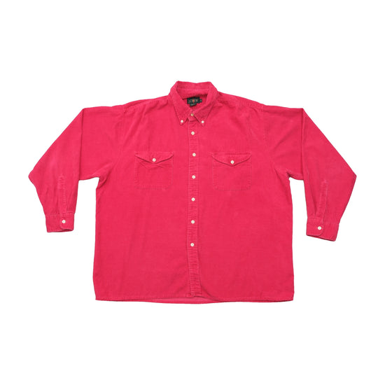 J.Crew Vintage Red Cotton Corduroy Button-Down Shirt