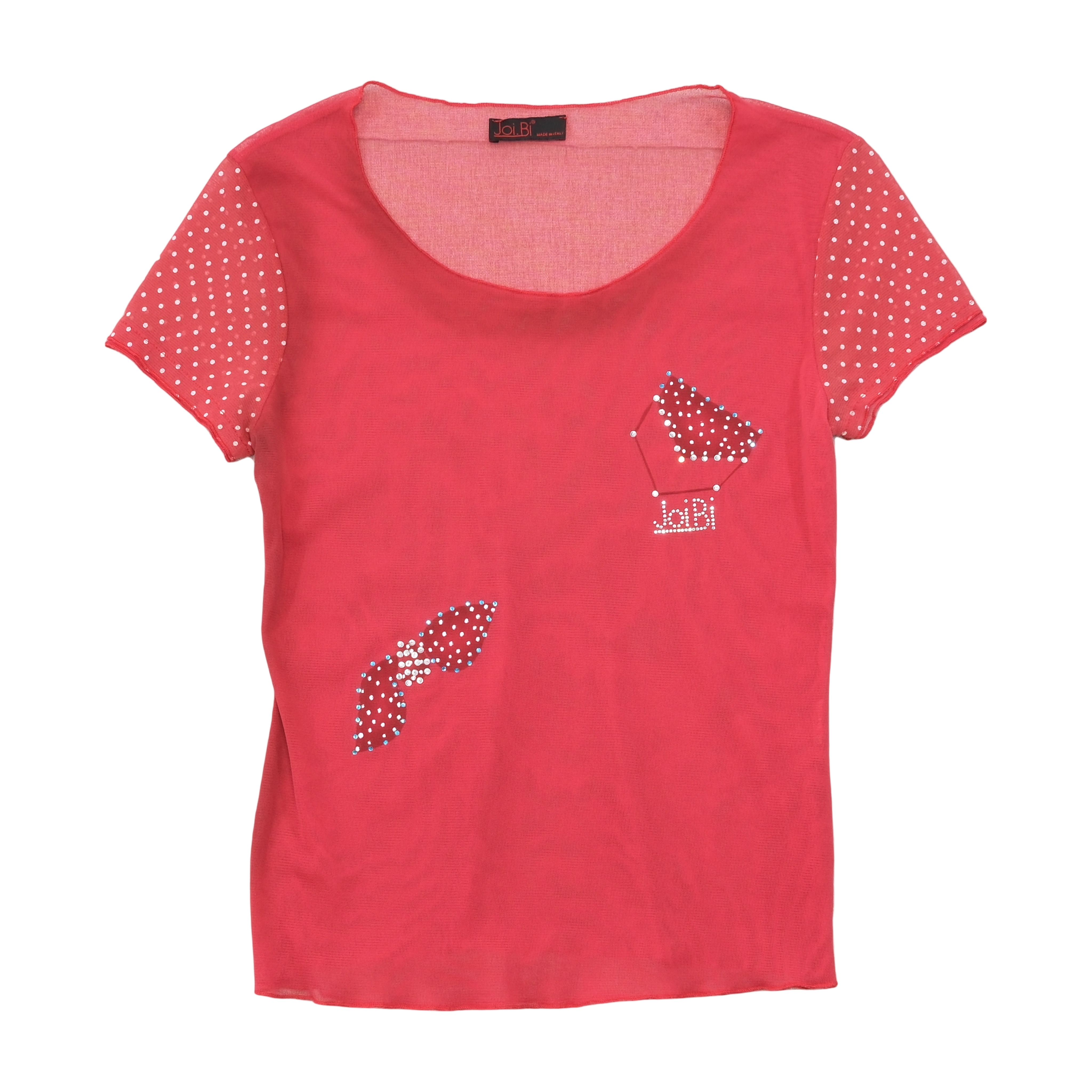 Joi.Bi Sheer Rhinestone Mesh T-shirt