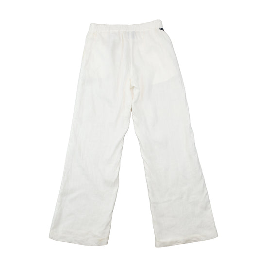 Marina Yachting White Linen Wide Leg Pants