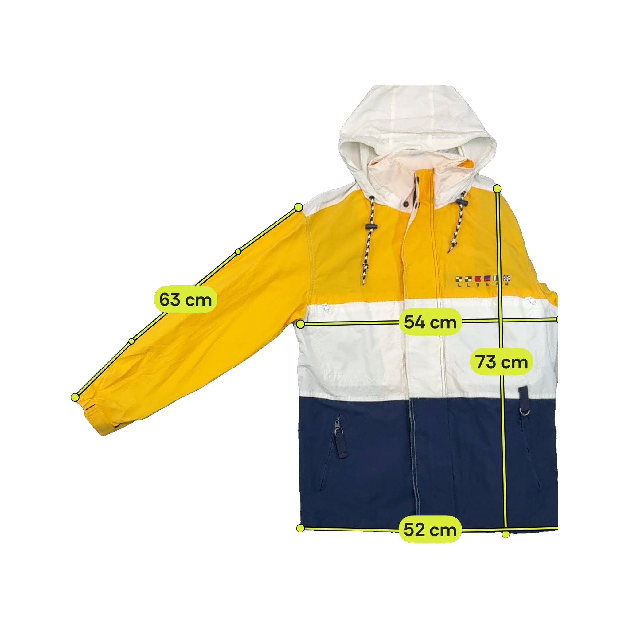 Casaco de Vela com capuz L.L.Bean color block