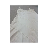 Faddy's Crochet Trim White Cotton Slip Dress
