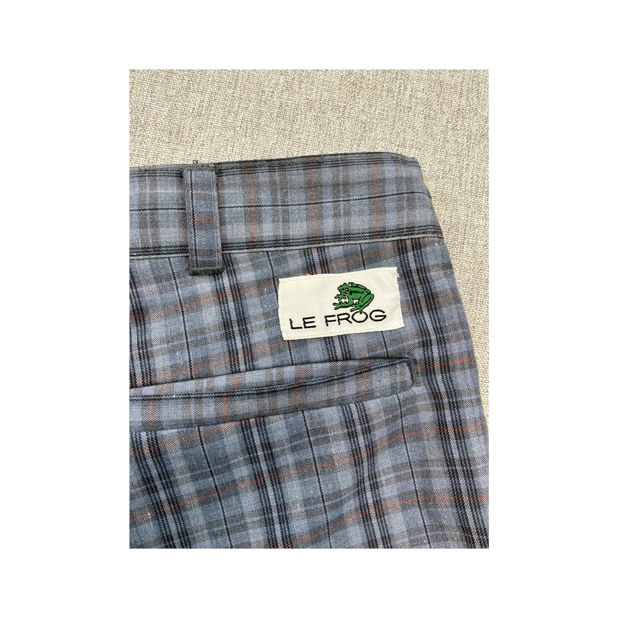 Le Frog Plaid Pleated Cotton Blend Shorts