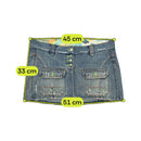 Last Girl Distressed Denim Mini Skirt
