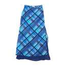 Pimkie Blue Abstract Plaid Layered Midi Skirt