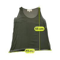Flora Rozzi 100% Silk Sheer Sleeveless Tank Top (Repriced)