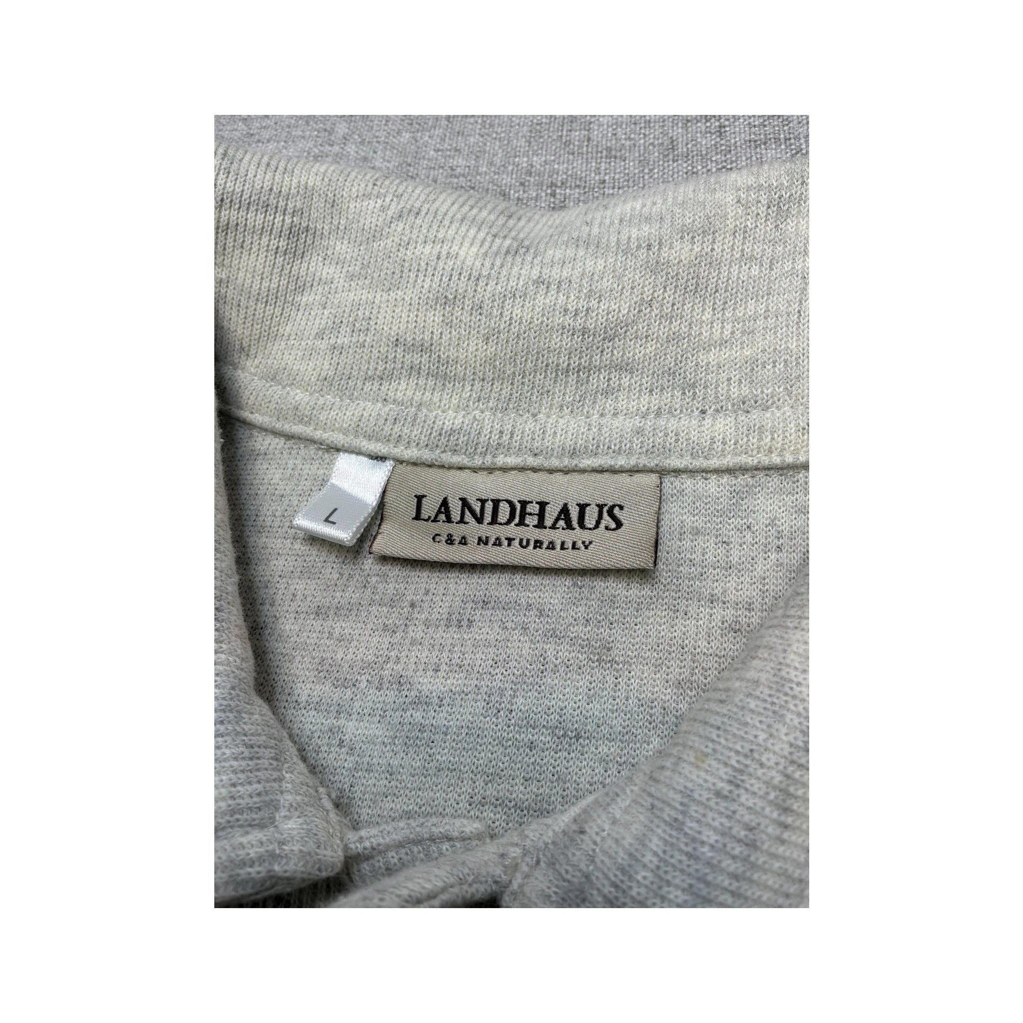 Landhaus Alpine Edelweiss Applique Knit Polo Shirt